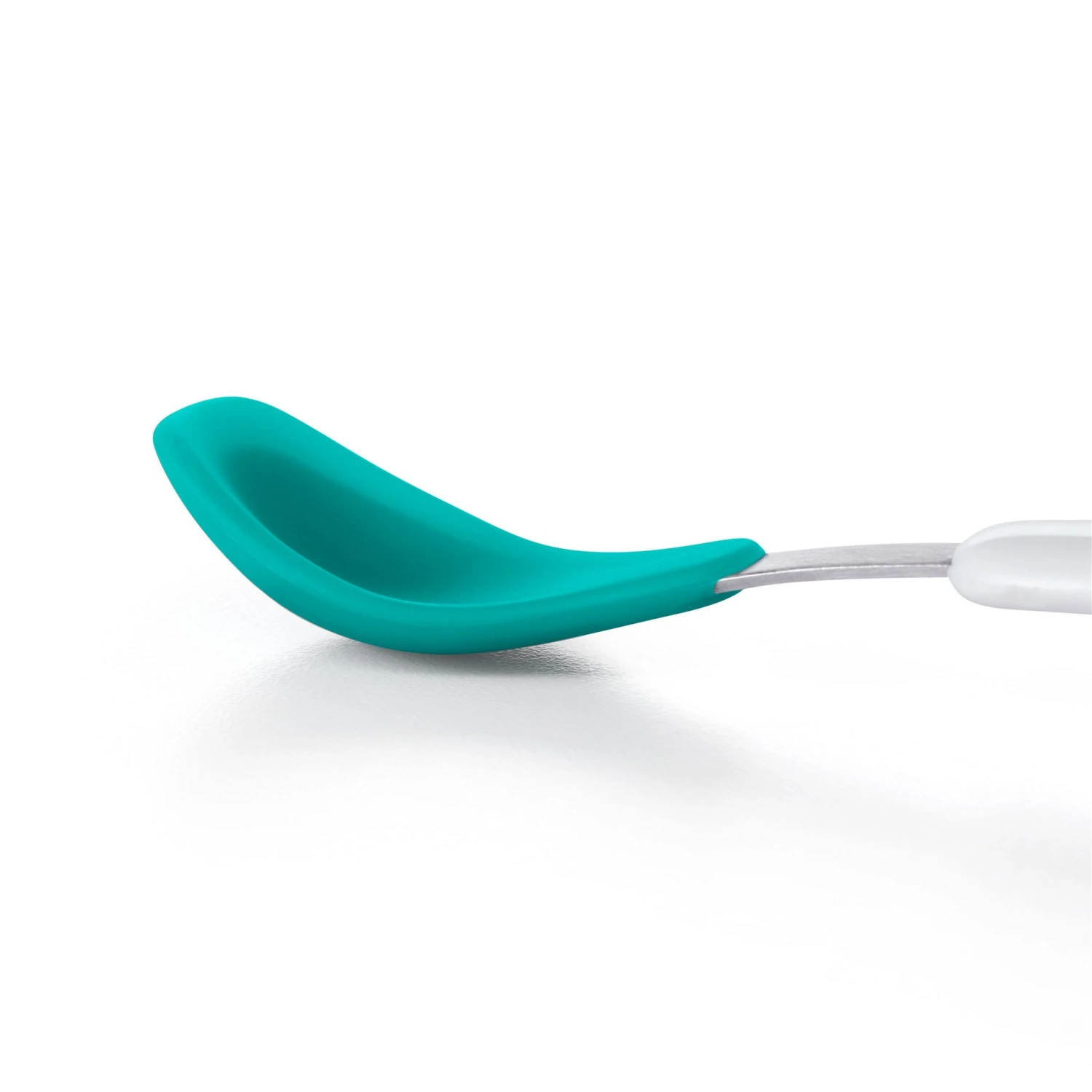 OXO Tot Feeding Spoon Set With Soft Silicone | Teal 2 OXO Tot Feeding Spoon Set With Soft Silicone | Teal - Image 2