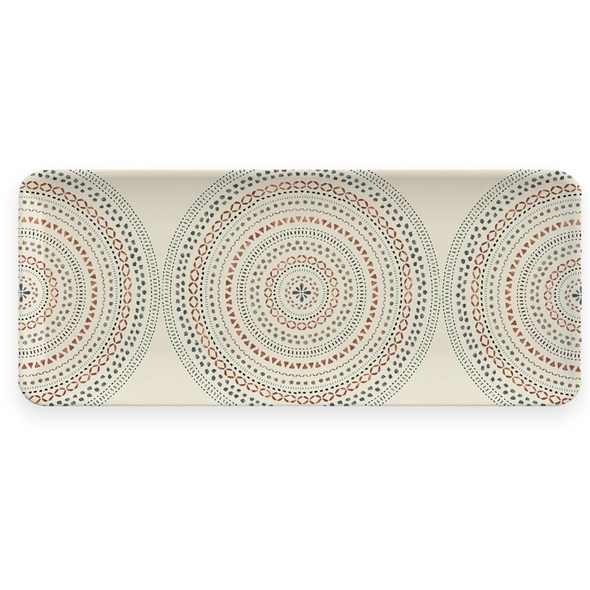 TarHong Planta Tabletop 17.8" X 7.5" Serving Tray | Desert Mandala 1 TarHong Planta Tabletop 17.8" X 7.5" Serving Tray | Desert Mandala