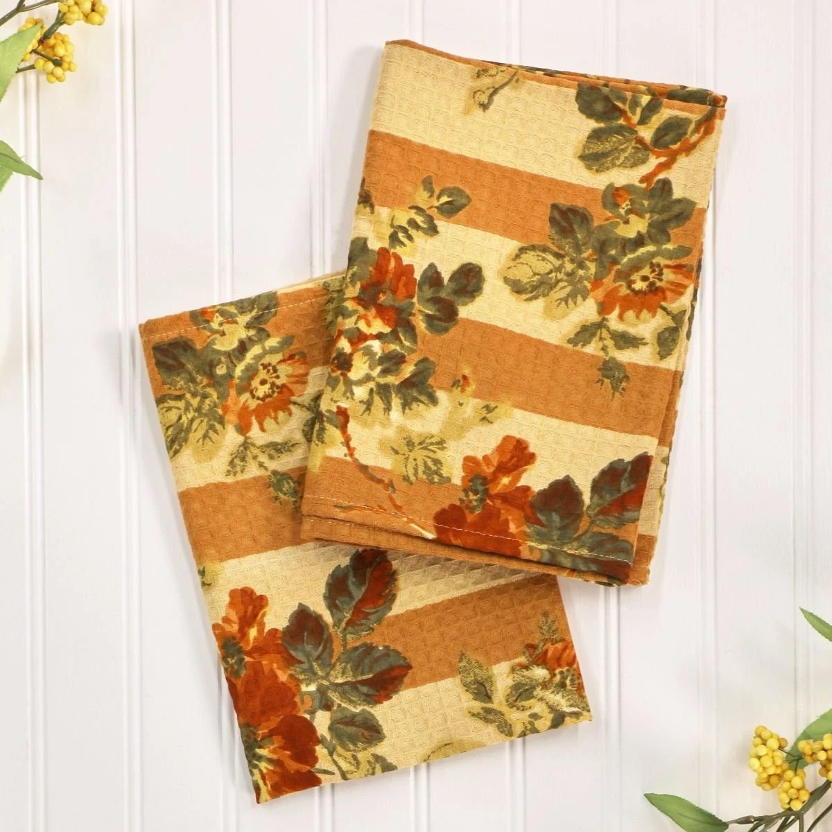 April Cornell Sonata Stripe Tea Towel (Set Of 2) | Gold 2 April Cornell Sonata Stripe Tea Towel (Set Of 2) | Gold - Image 2