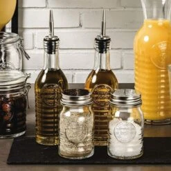 Bormioli Rocco 8oz Officina1825 Salt & Pepper Shaker Set 7 Bormioli Rocco 8oz Officina1825 Salt & Pepper Shaker Set -Kitchen Tools Shop up close pour stopper 2