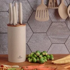 Viners Organic Natural Knife Block Set | 6-Piece -Kitchen Tools Shop viners organic utensils christmas 2