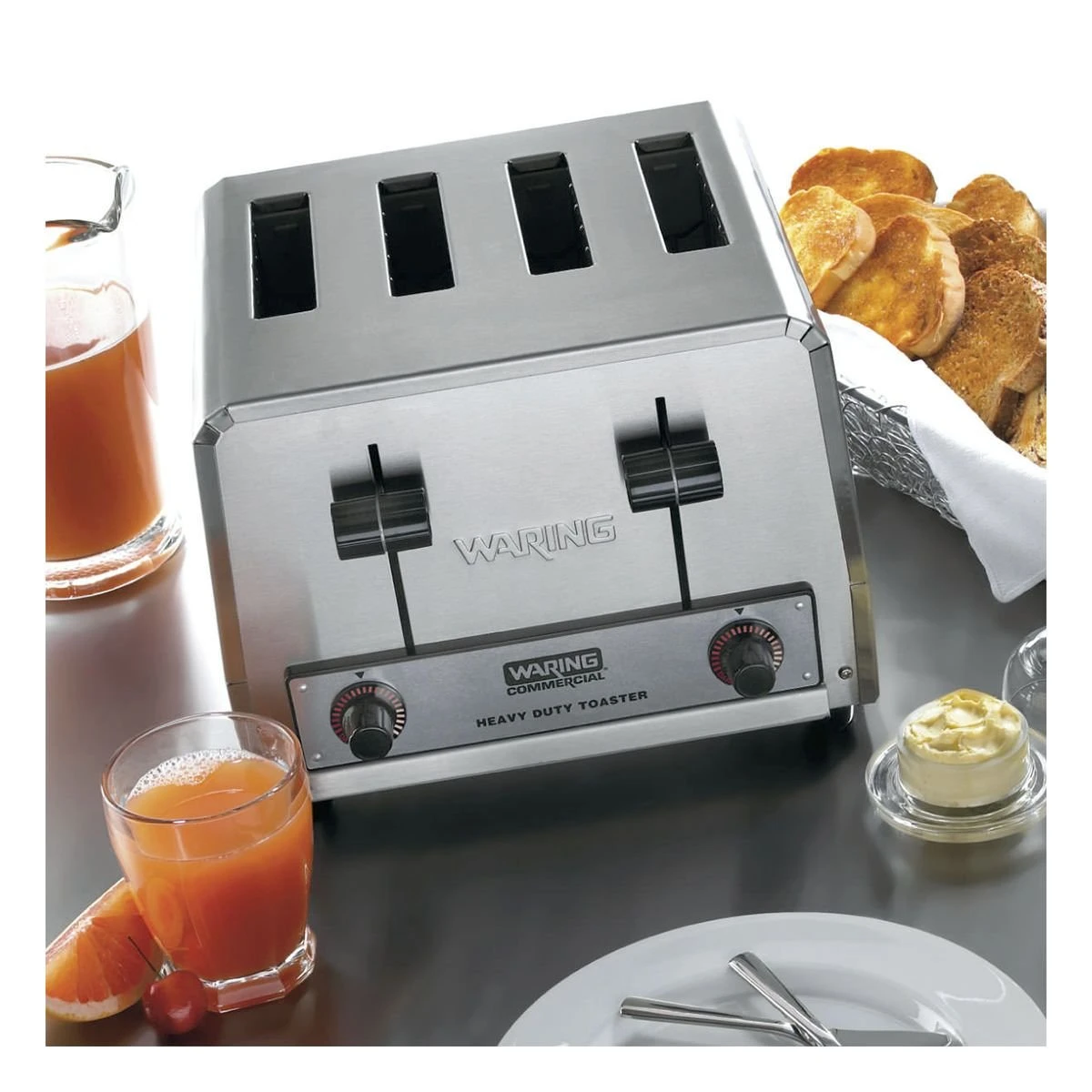 Waring Commercial Stainless Steel Heavy-Duty Toaster | 4-Slot 4 Waring Commercial Stainless Steel Heavy-Duty Toaster | 4-Slot - Image 4