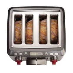 Wolf Gourmet 4-Slice Toaster | Red Knobs 8 Wolf Gourmet 4-Slice Toaster | Red Knobs -Kitchen Tools Shop wgtr114s toast thick