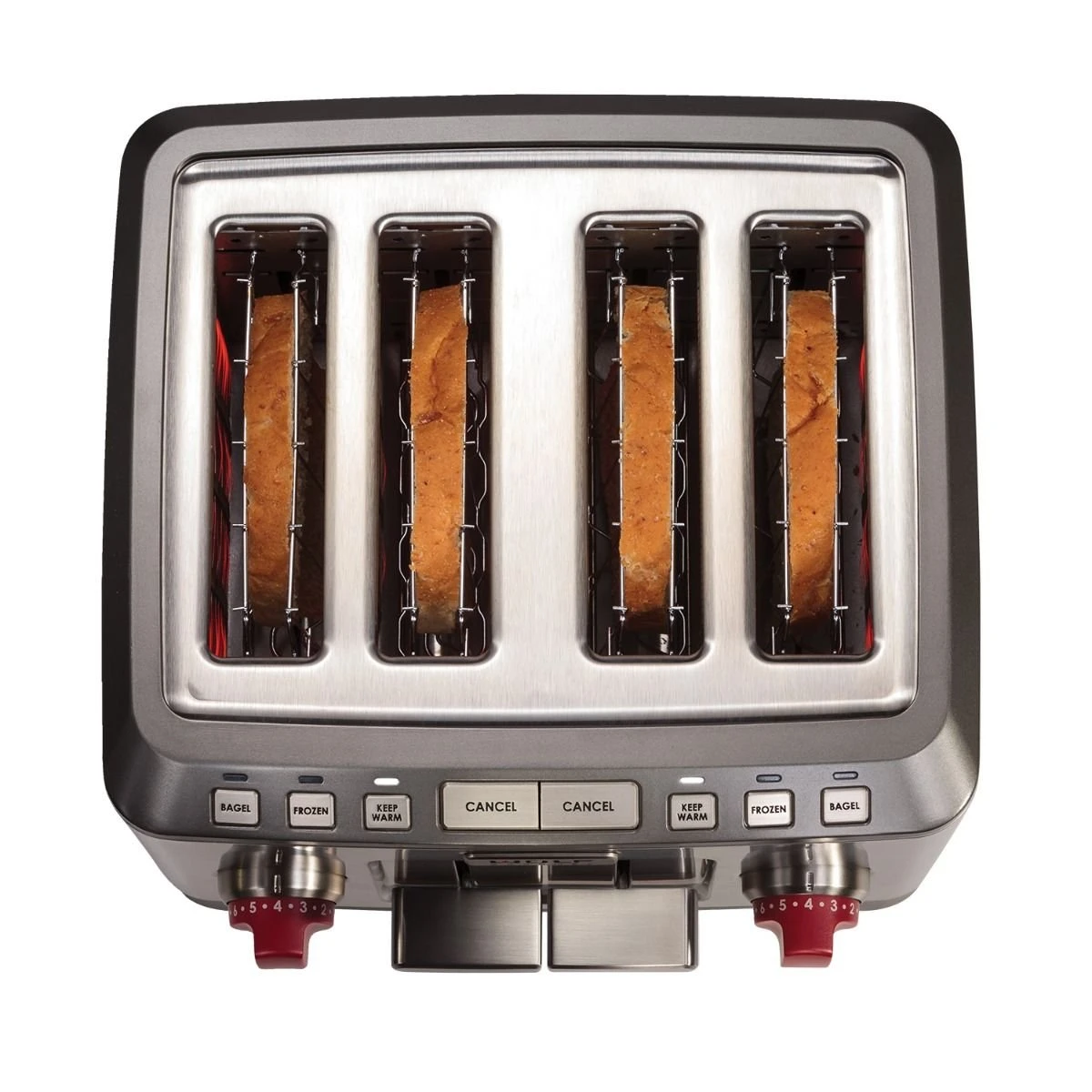 Wolf Gourmet 4-Slice Toaster | Red Knobs 4 Wolf Gourmet 4-Slice Toaster | Red Knobs - Image 4
