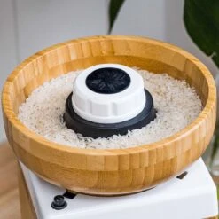 NutriMill Harvest Grain Mill | Powder Sugar White + Cutting Board & Canister Bundle -Kitchen Tools Shop whiteharv2 1